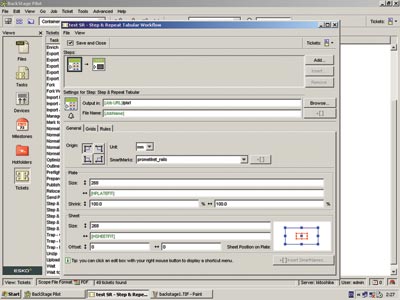 Интерфейс программы BackStage Pilot, предназначенной для настройки рабочего потока